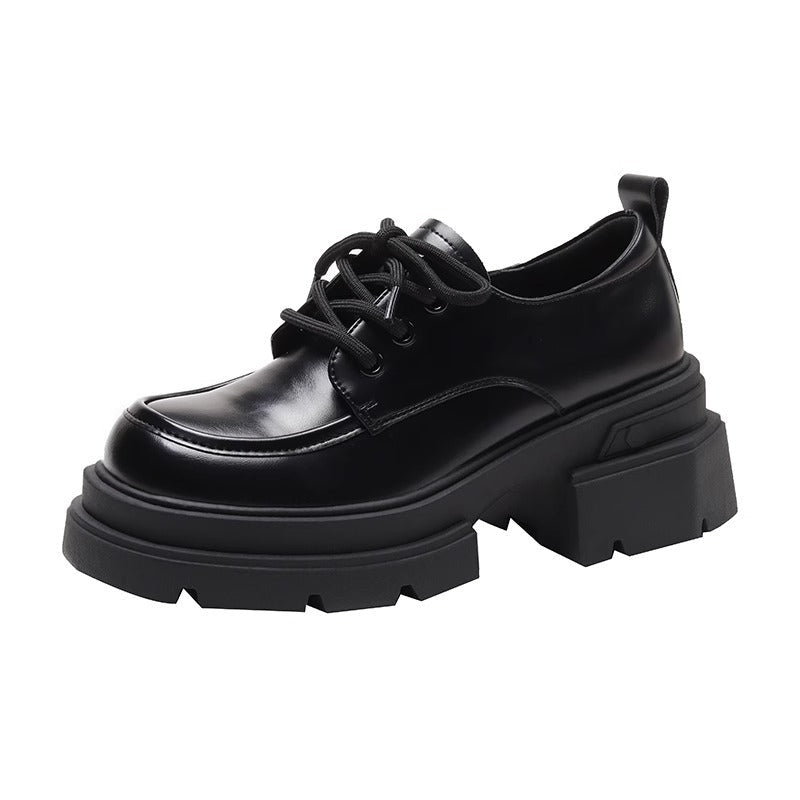 Damen elegante Schnürschuhe mit robustem Plateau und komfortablem Lederoberteil R&B