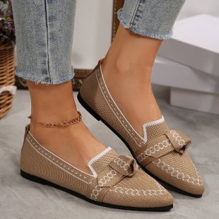 Damen luftige Ballerinas mit modischem Schleifen-Design R&B