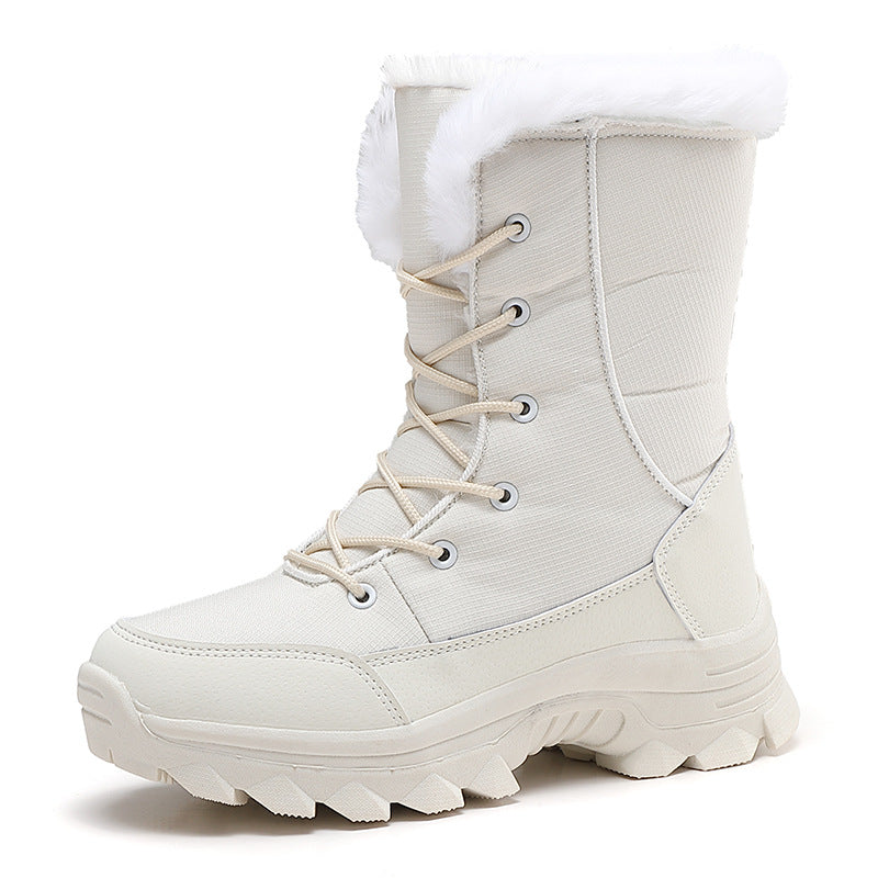 Damen Gefütterte Winterstiefel mit rutschfester Sohle und modischem Kunstfell R&B