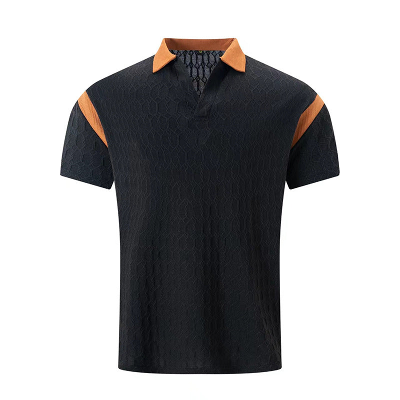 Herren Kurzarm Poloshirt mit strukturiertem Kragen und sportlichem Design R&B
