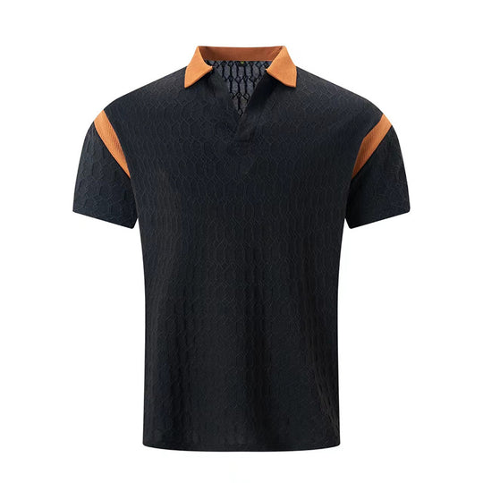 Herren Kurzarm Poloshirt mit strukturiertem Kragen und sportlichem Design R&B