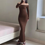 Damen Etuikleid mit schulterfreier, eleganter Silhouette R&B