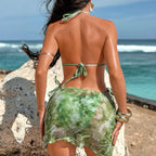 Damen Bikini-Set mit verziertem Wickelrock R&B