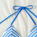 Damen Triangel-Bikini mit stilvollen Streifen