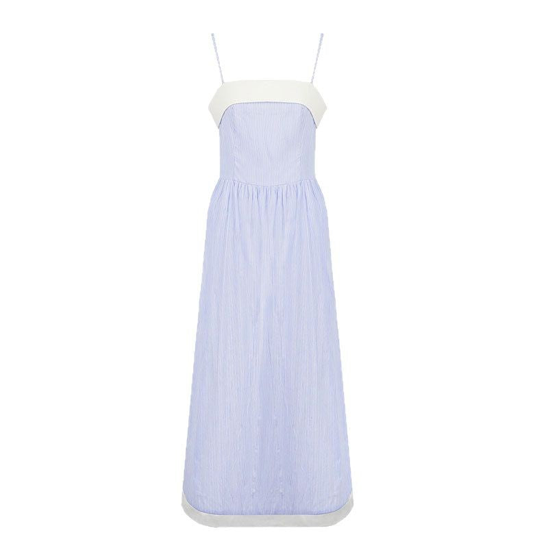 Damen Maxikleid mit feinen Streifen und elegantem Schnitt EB