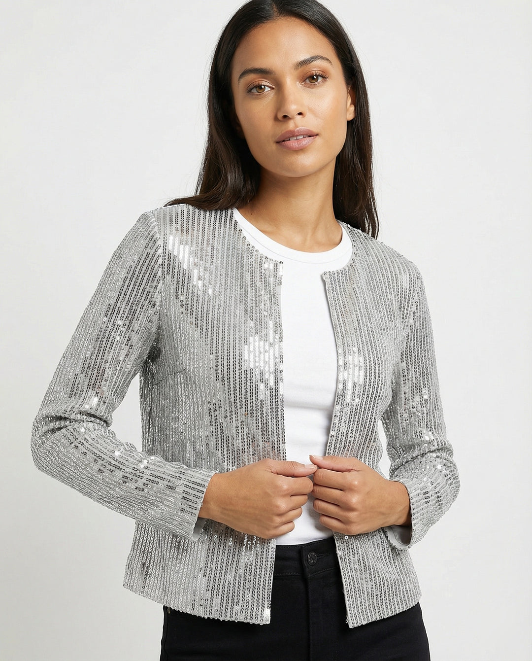 Damen Strickjacke mit Glitzereffekt – R&B
