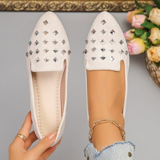 Damen elegante Slipper mit funkelnden Strass-Applikationen R&B