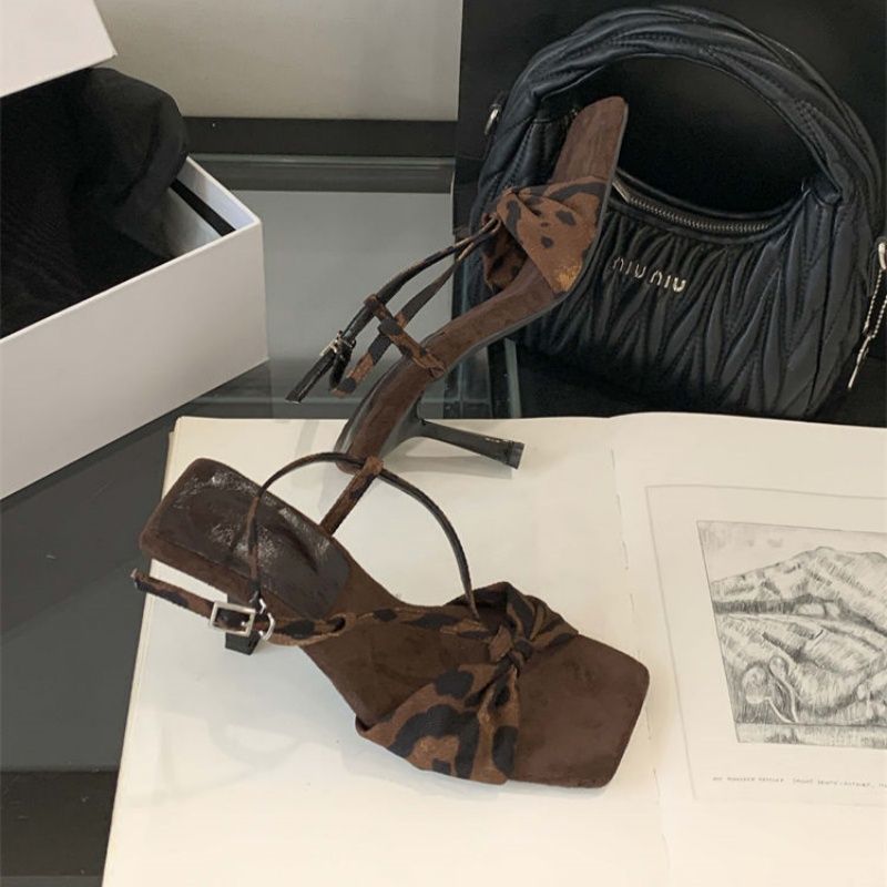 Damen elegante Slingback Sandalen mit dekorativer Schleifenverzierung R&B