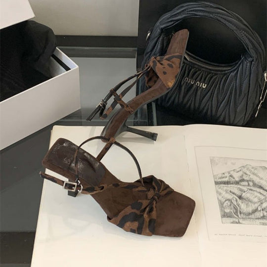 Damen elegante Slingback Sandalen mit dekorativer Schleifenverzierung R&B