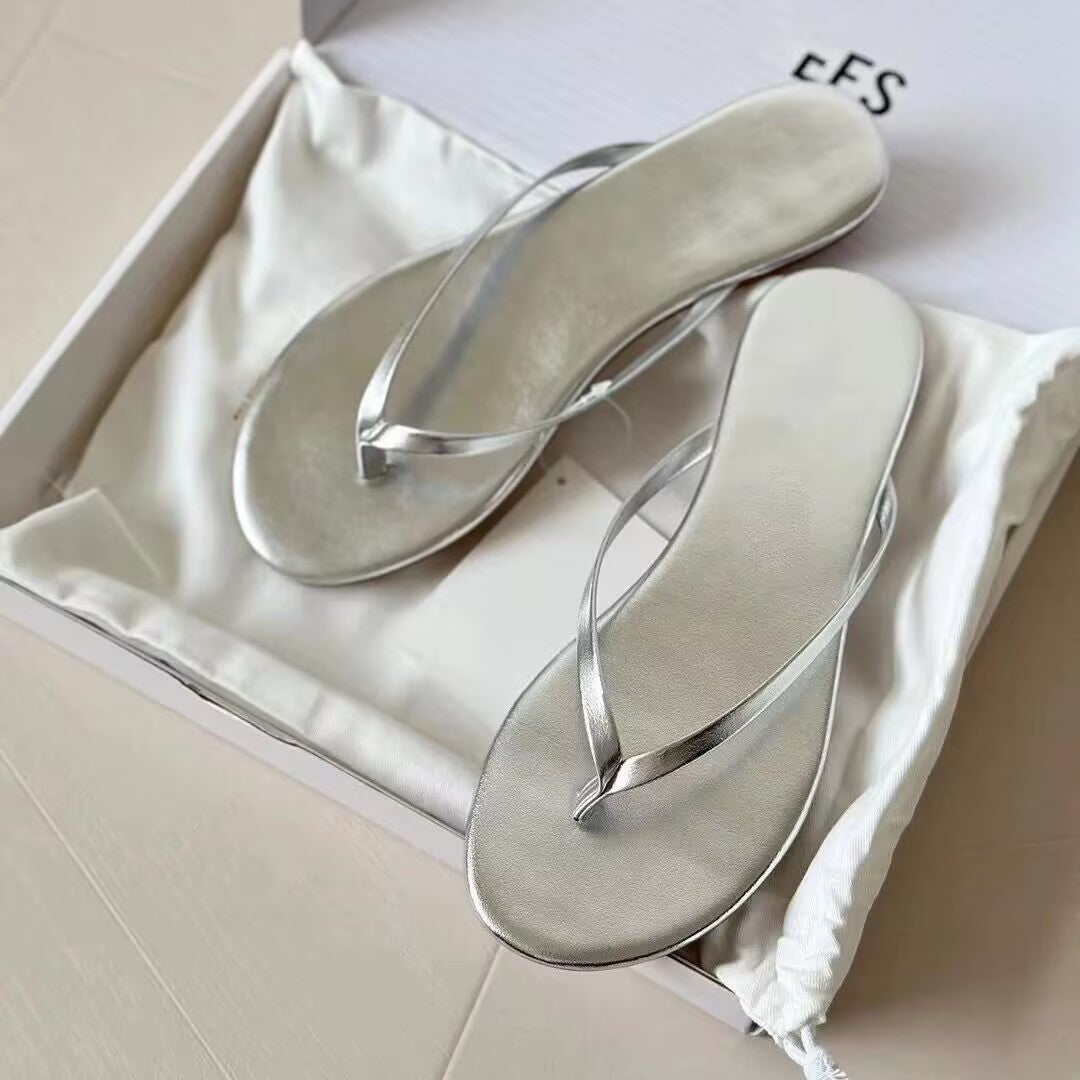 Damen minimalistischen Zehentrenner-Sandalen mit flexiblem Fußbett R&B