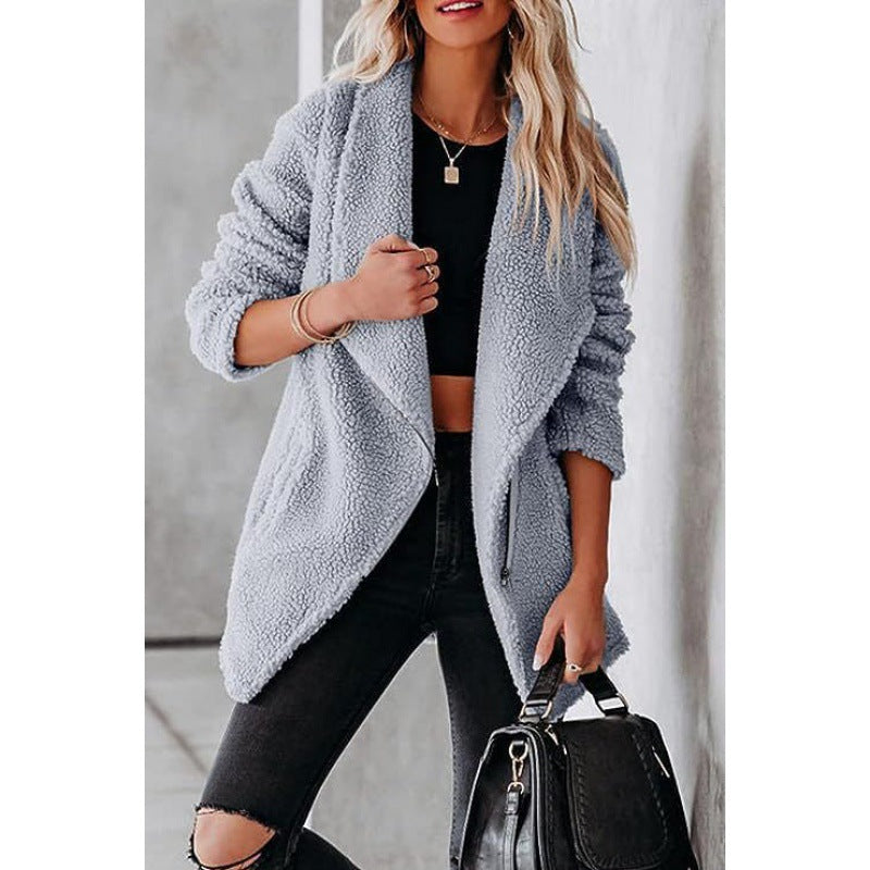Damen kuschelige Teddyjacke R&B