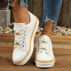 Damen Sneakers mit goldenen Akzenten R&B