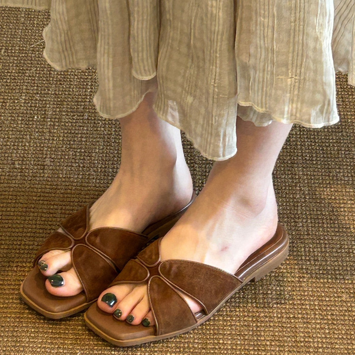 Damen Modische Mules mit komfortablem Fußbett R&B
