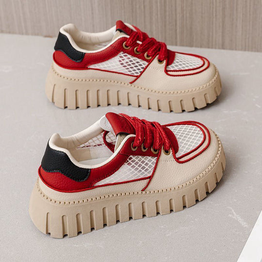 Damen modische Lifestyle-Sneaker mit texturiertem Obermaterial und dämpfender Sohle R&B
