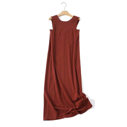 Damen Maxikleid mit elegantem V-Ausschnitt und fließendem Stoff R&B