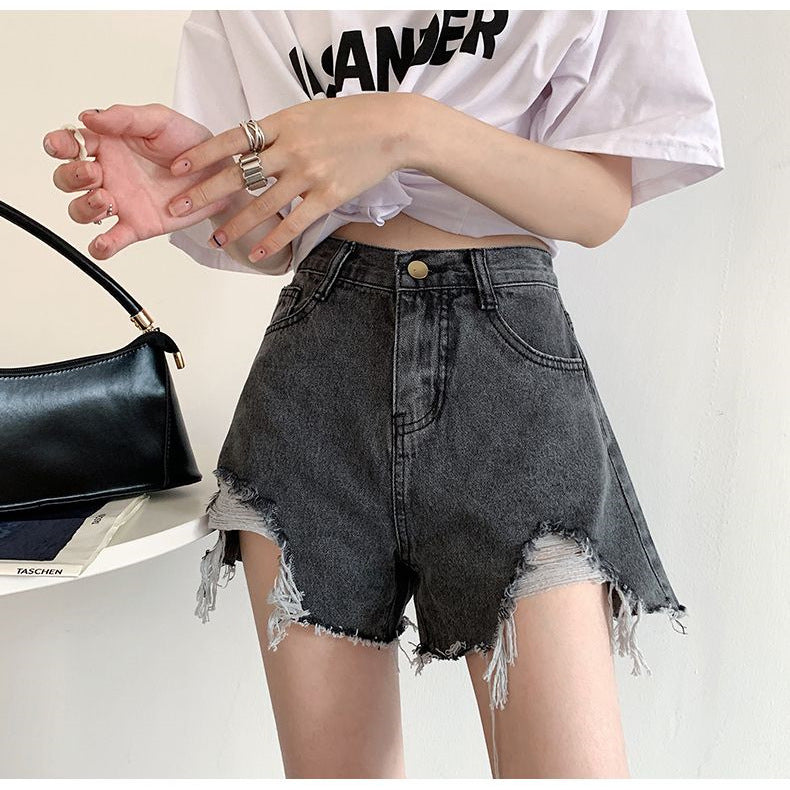 Damen Jeans-Shorts im trendigen Destroyed-Look R&B