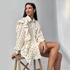 Damen Verspieltes Kurzarm-Oberteil und Shorts-Set mit Herz-Muster R&B