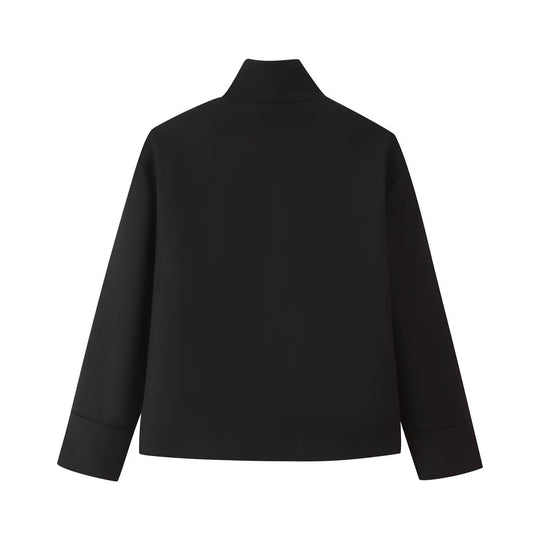Damen gesteppte Kurzjacke mit hohem Kragen R&B