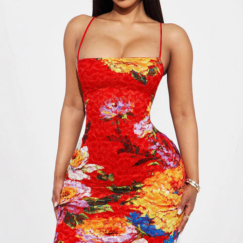 Damen Elegantes Spitzenkleid mit floralen Akzenten und verstellbaren Trägern R&B
