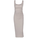 Damen Figurbetontes Midi-Kleid mit raffinierten Raffungselementen R&B