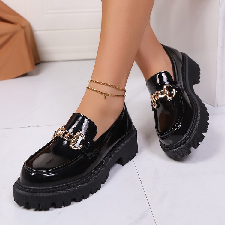 Damen komfortable Loafers mit schickem Metallaczent R&B