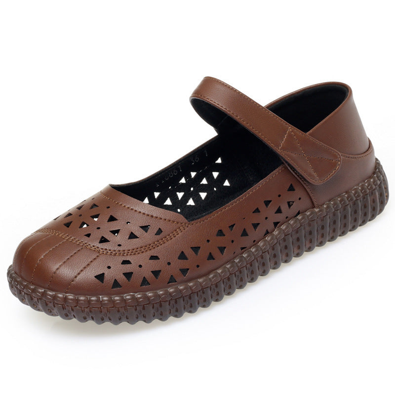 Damen Mary Jane Clogs mit atmungsaktivem Design und elastischem Riemen R&B