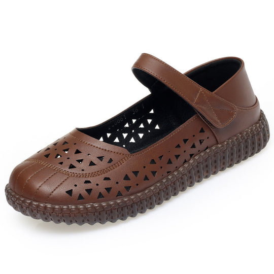 Damen Mary Jane Clogs mit atmungsaktivem Design und elastischem Riemen R&B
