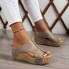 Damen Komfortable Clogs mit anatomischem Fußbett und modischem Korkdesign R&B