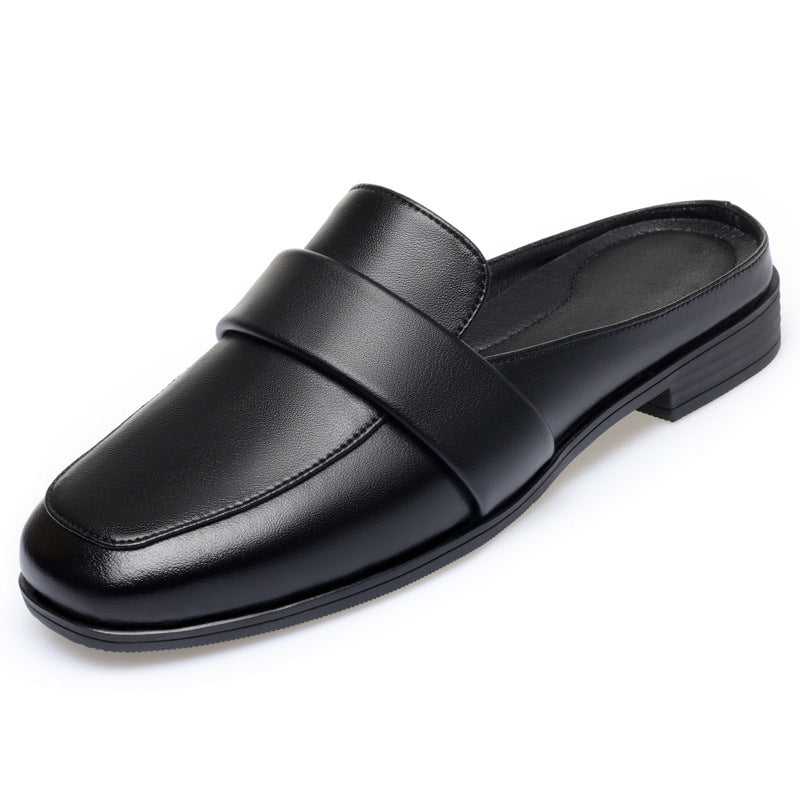 Damen Komfortable Slipper aus hochwertigem Leder mit schickem Riemen R&B
