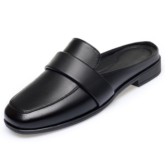 Damen Komfortable Slipper aus hochwertigem Leder mit schickem Riemen R&B
