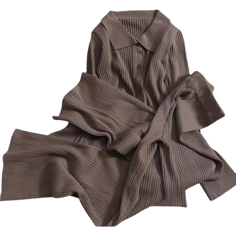 Damen Strickpullover mit klassischem Kragen R&B