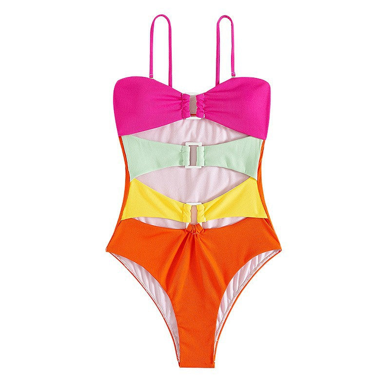 Damen Hoch geschnittener Stil-Badeanzug