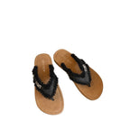 Damen modische Flip-Flops mit fransigem Riemen und komfortabler Innensohle EB