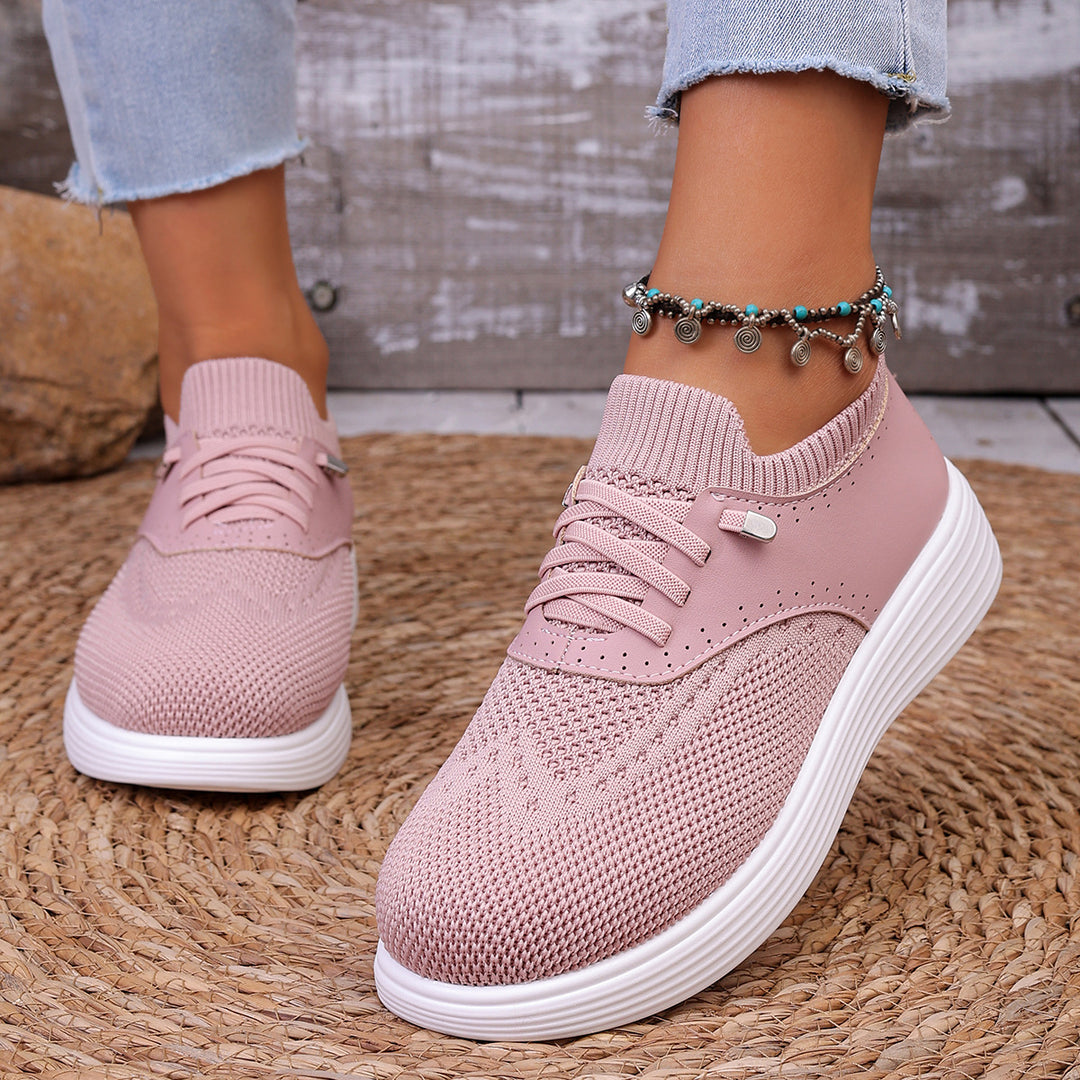 Damen komfortable Sneaker mit atmungsaktivem Obermaterial und flexiblem Fußbett R&B