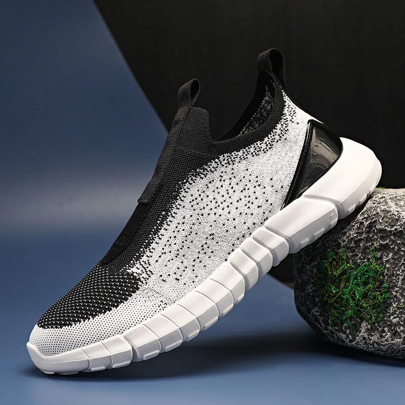 Damen Sportliche Slip-On Sneakers mit atmungsaktiver Strickoberfläche R&B