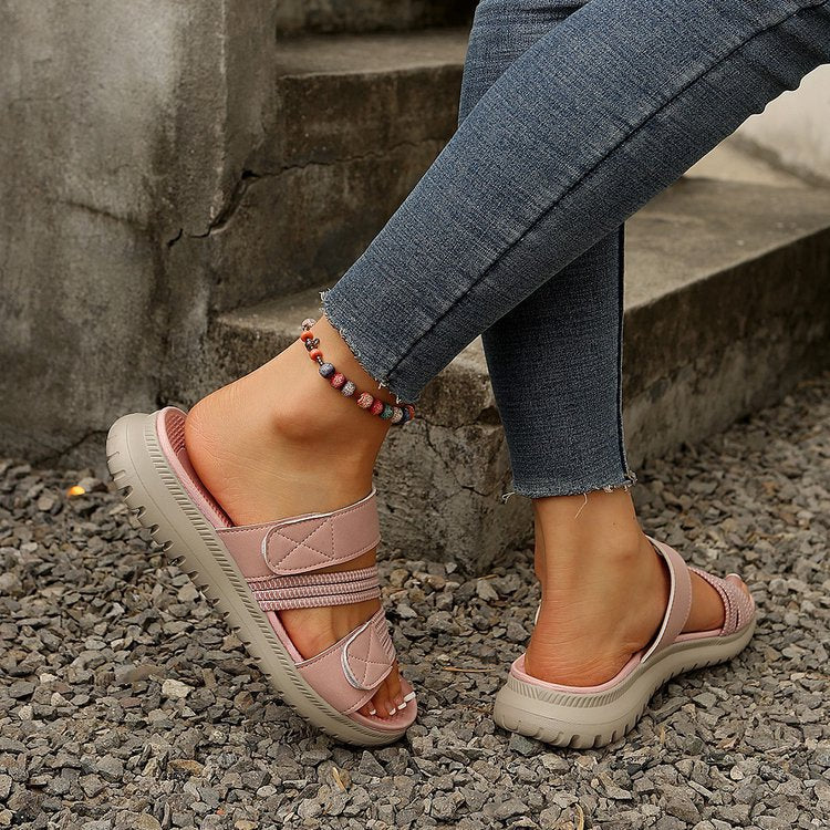 Damen Komfortable Riemchensandalen mit ergonomischem Fußbett und rutschfester Sohle R&B