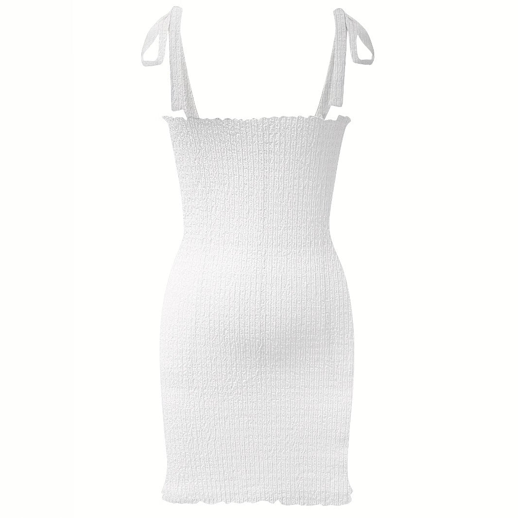 Damen figurbetontes Minikleid mit verstellbaren Schulterbändern R&B