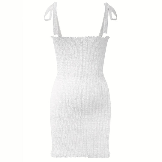 Damen figurbetontes Minikleid mit verstellbaren Schulterbändern R&B