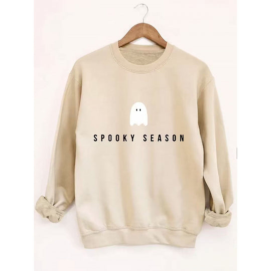 Damen Sweatshirt mit lässigem Gruselmotiv und weichem Innenfleece R&B