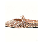 Damen elegante und glamouröse Mules mit Strassverzierungen R&B