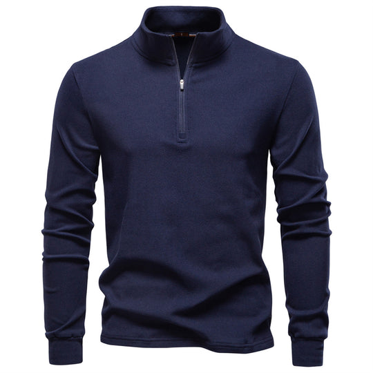 Herren funktionaler Sweatshirt mit hohem Kragen und kurzem Reißverschluss R&B
