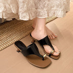 Damen elegante Riemchen-Sandalen mit Absatz und modischem Design R&B