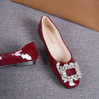 Damen Ballerinas mit extravagantem Schmuckdetail R&B