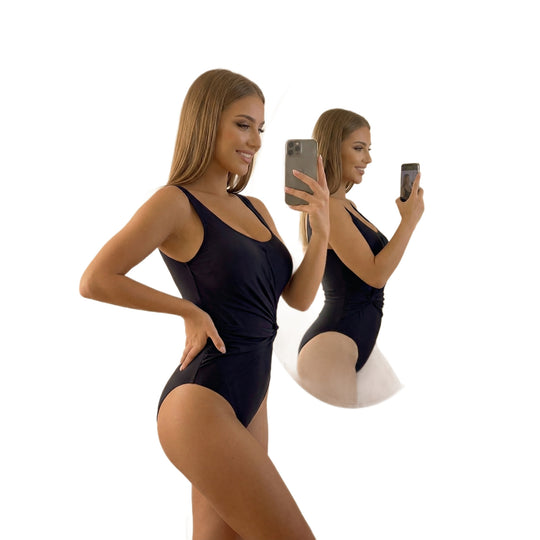 Damen Eleganter Einteiler mit raffinierter Wickeloptik R&B