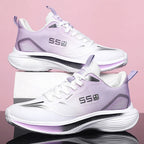 Damen Sportliche Laufschuhe mit atmungsaktiver Oberflächenstruktur und dämpfender Sohle R&B