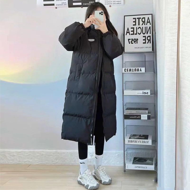 Damen Langer isolierter Pufferparka mit hohen Seitentaschen R&B