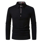 Herren Langarm Polohemd mit exklusivem Kragendesign