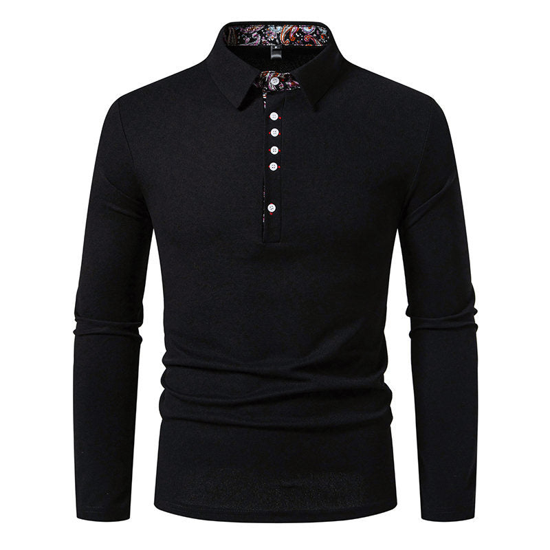 Herren Langarm Polohemd mit exklusivem Kragendesign