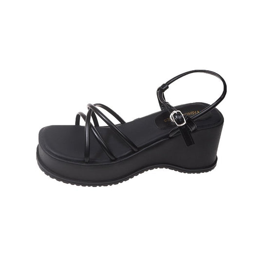 Damen Wedge-Sandaletten mit verstellbarem Riemen und schickem Design R&B