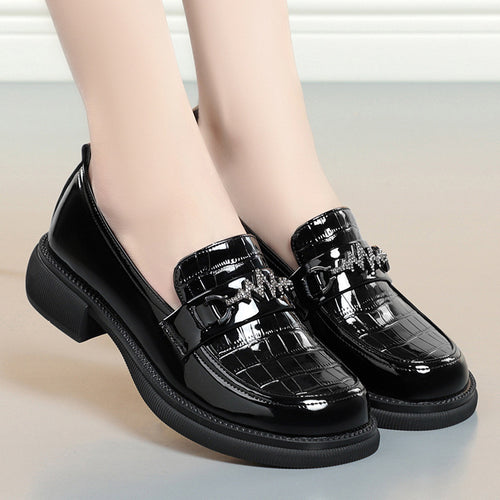 Damen Elegante Loafers mit modischem Kettendetail und rutschfester Sohle R&B